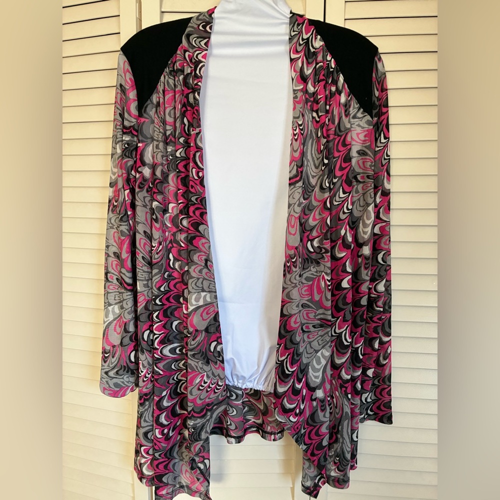 Maria Gabrielli Pink and light Gray Cardigan (L)